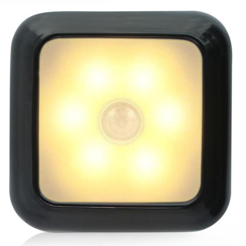 

Светодиодный ночник с датчиком движения, Интеллектуальный PIR для ванной комнаты, прикроватный, коридора, прохода, туалета, лестницы, подсветка шкафа - Умный, на батарейках warm light