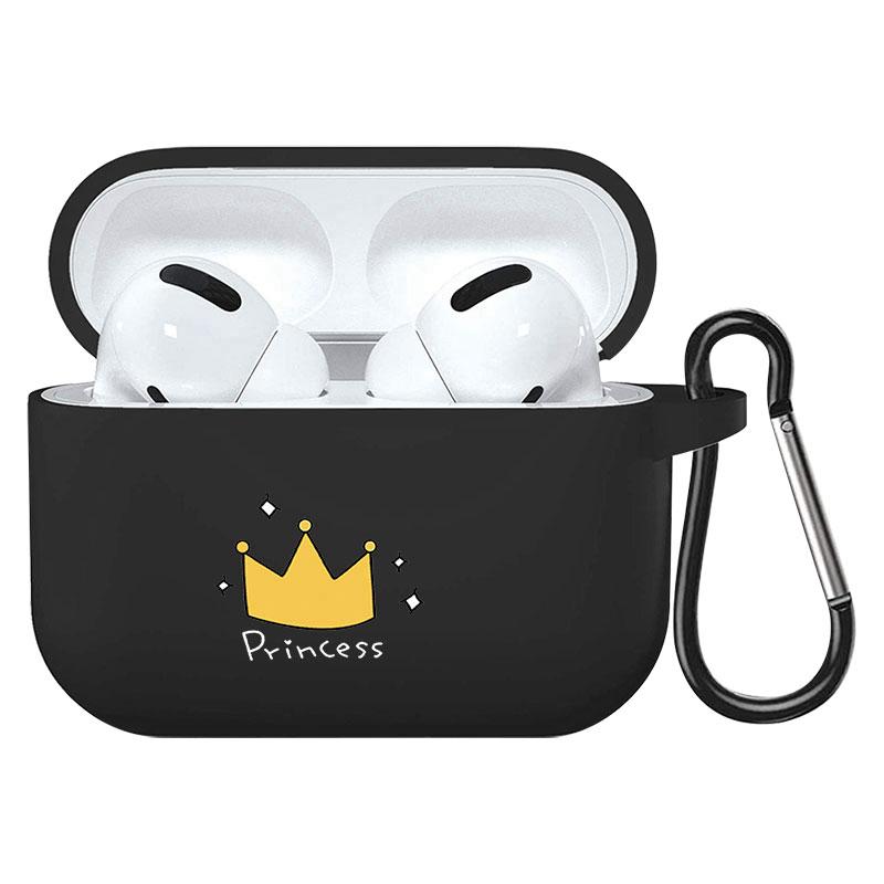 קריקטורה חמוד חיות מחמד כלב חתול בעל חיים ינשוף צמח פרחי אפל עבור אפל AirPods 2 3 כיסויי אוזניות חסינות זעזועים שחורות AirPods Pro Funds Cover