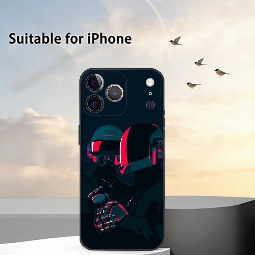 Coque de téléphone électronique Daft Punk Silicone Souple Pour IPhone 17 16 15 14 13 12 11 X XR Plus Pro Max Plus