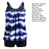 2Pcs/Set Summer Tankini Set Gradient Color Sling Tops High Waist Swimming Trunks