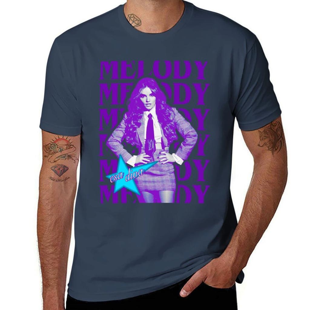 Melody Esa Diva Eurovision 2025 Spain Spain Merch Tshirt Sporty Breathable Short Sleeve Tshirt