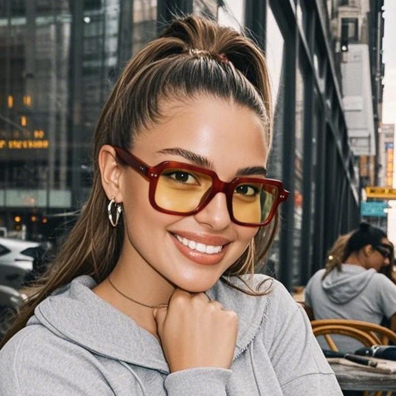 Personalized polygonal rice nail type, UV-proof sunglasses for women without makeup, advanced feeling, small face, sunscreen, sunglasses for men