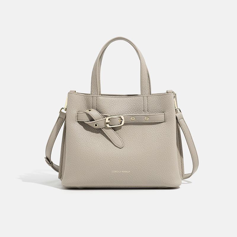 

2024 Summer New Handheld Tote Bag, Niche Design, High-End Commuting Versatile Shoulder and Crossbody Bucket Bag серый