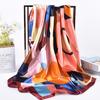 90*90cm Luxury Square Silk Scarf Women Print Scarves Satin Shawl Wrap Hijab Female Headband Bandana Foulard Neckerchief