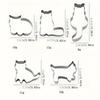 Dessert Baking Cutter Cute Kitten Dessert Baking Cutter 5 Pieces Stainless Steel Reusable Tool Cutting Mould For Dough Cheese