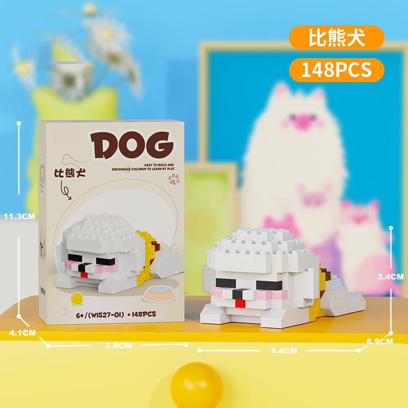 pet blocks Mini Building Set for children girls 12 year old dog cat mirco Brick particle building blocks Desktop Model for Adult