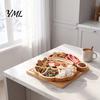 Durable Christmas Food Tray Tree Serving Platter, Wooden Snack for Holiday Parties, Multi-Compartment Display Festive Fruit Dish with Compartments
