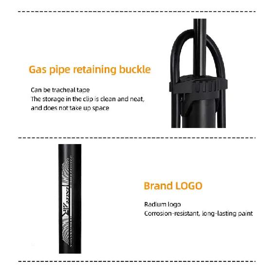 Bicycle Pedal Pump Foldable Base High Pressure Labor-Saving Fast Inflating Beautiful mouth/Law Mouth Universal Cycling Equipment