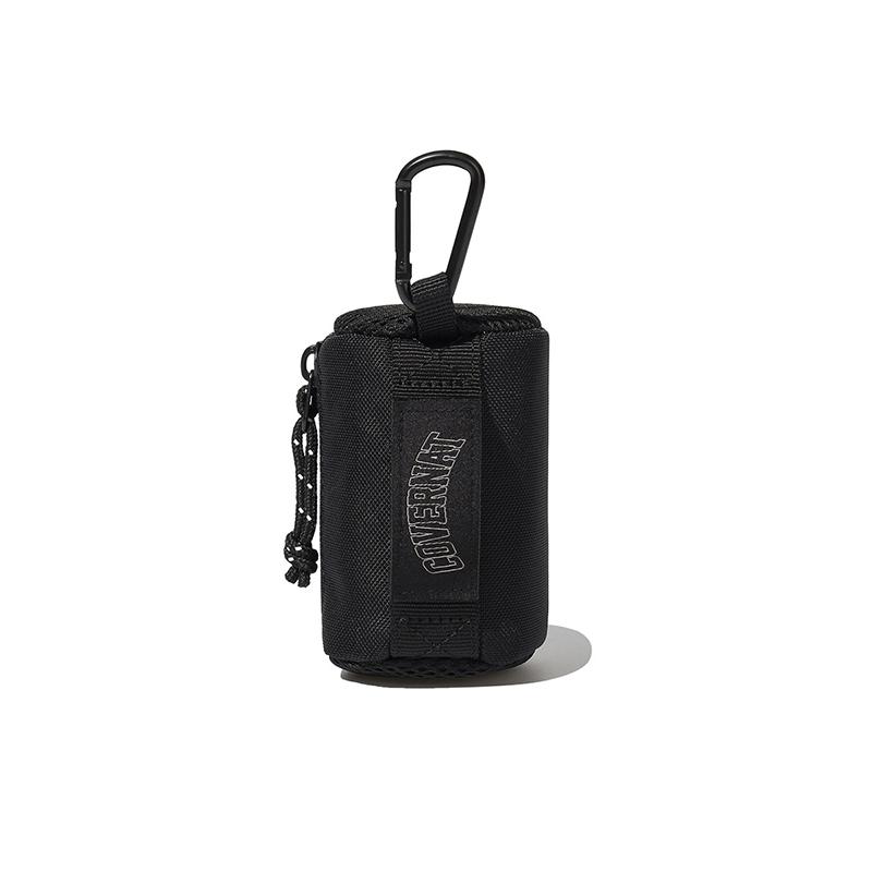 Covernat Arch Logo Webbing Cylinder Pouch Keyring Black