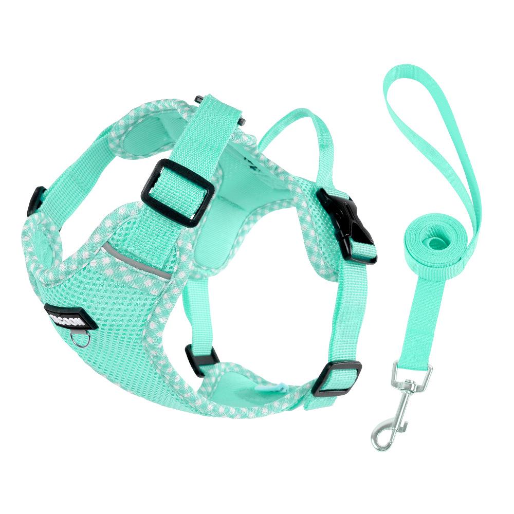 Reflective Anti-Escape Breathable Dog Harness & Retractable Leash for Small & Medium Dogs