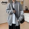 JEEP SPIRIT Men's Stand Collar Cardigan Sweater