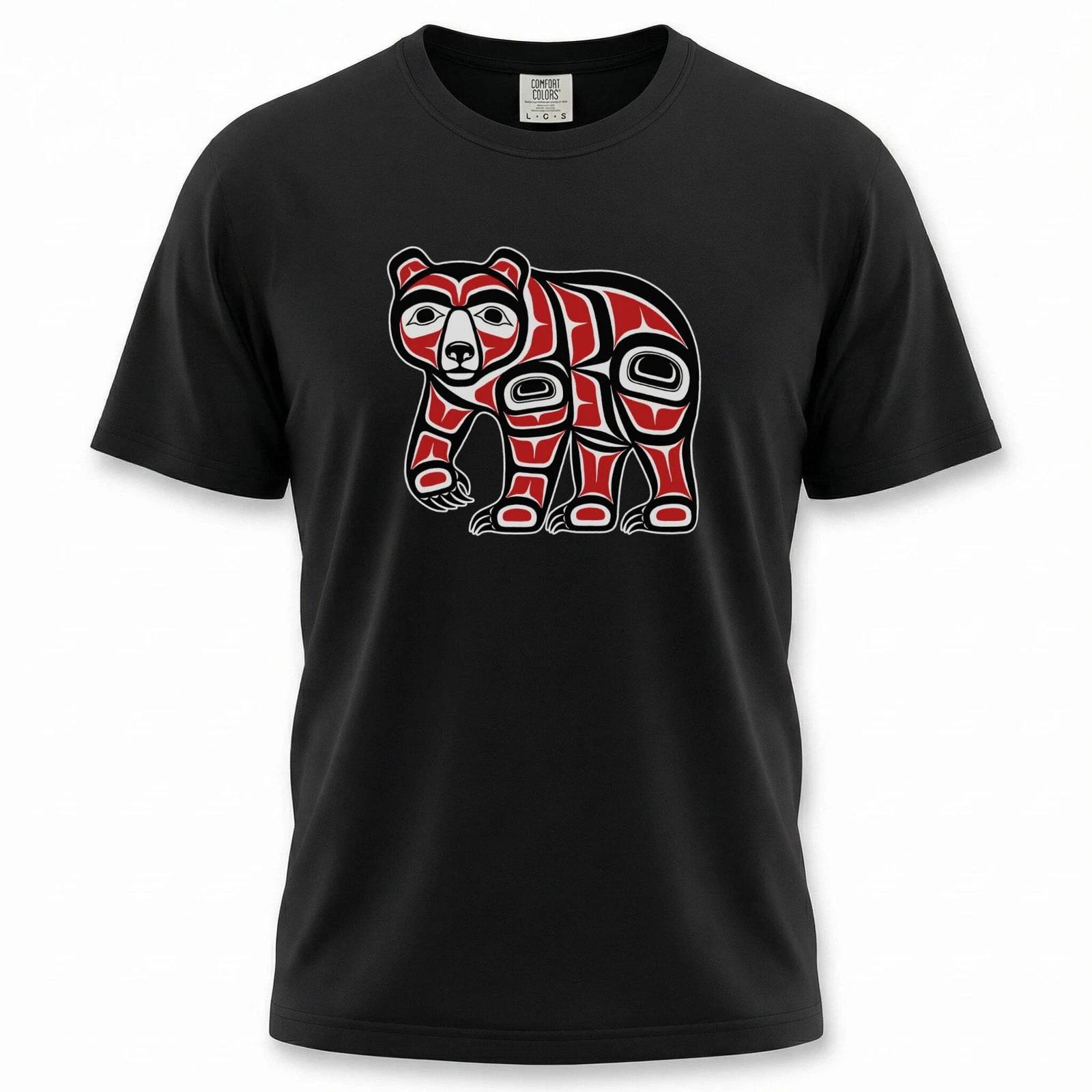 Haida Bear Indigenous Art T-Shirt | Pacific Northwest Coast Graphic Tee Tshirt XXXXL