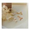 Strong light natural pearl earrings mermaid tail, a two-wear temperament zircon dolphin fish tail earrings s925 pins