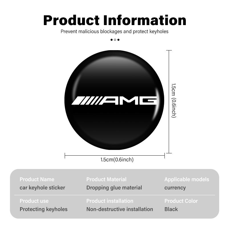 For Mercedes Benz Car Remote Key Sticker Aluminum Emblem Decoration Decal AMG A B C E S G Class A180 CLK CLA GLE GLC W212 C200