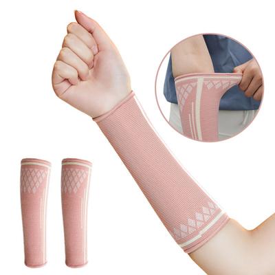 1 Pair Sports Wristband Stretchy Breathable Sweat Absorbing Wrist Compression Sleeve Men Women Volleyball Basketball Tennis Knitted Wrist Brace