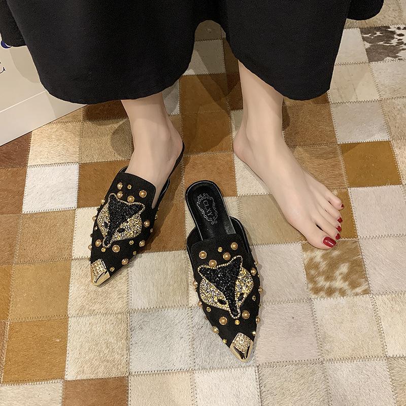 Fashion Women Shoes New Versatile Comfort Women Sandals Pointed Design High-end Outdoor Slippers,elegant Trendy Flat Shoes