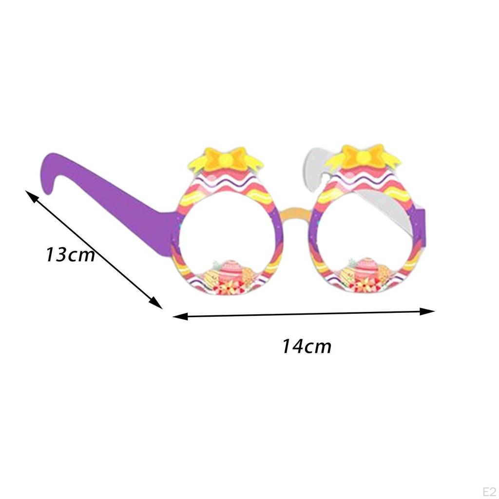 6 Pcs Easter Glasses Frames Bunny Egg Decorations for Party Photo Props,