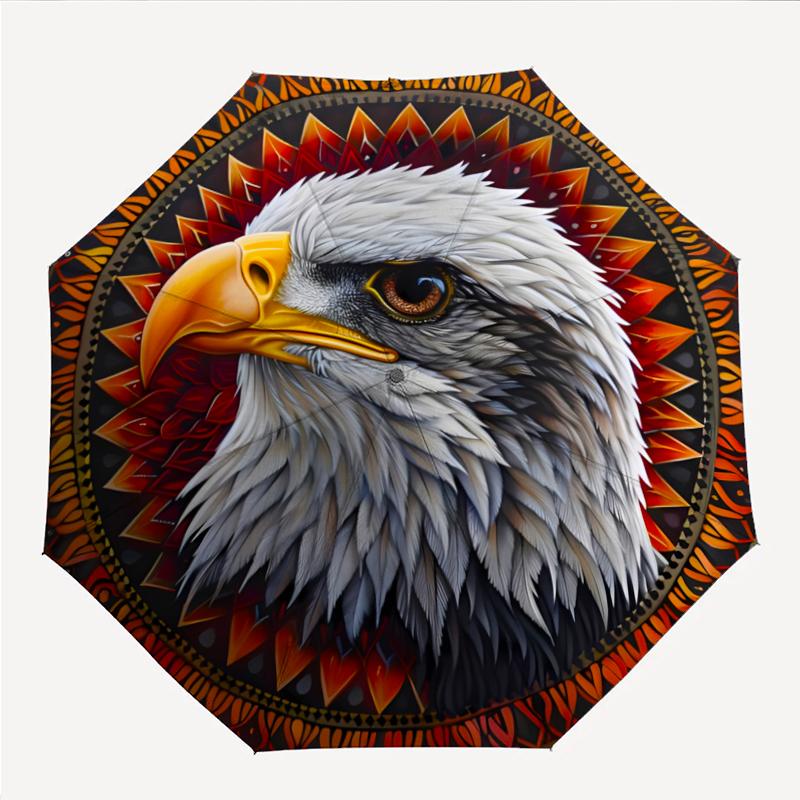 Eagle Fashionable Automatic Opening/Closing Folding Umbrella. Portable and Foldable, Ideal for Gift, Travel, and Daily Use.