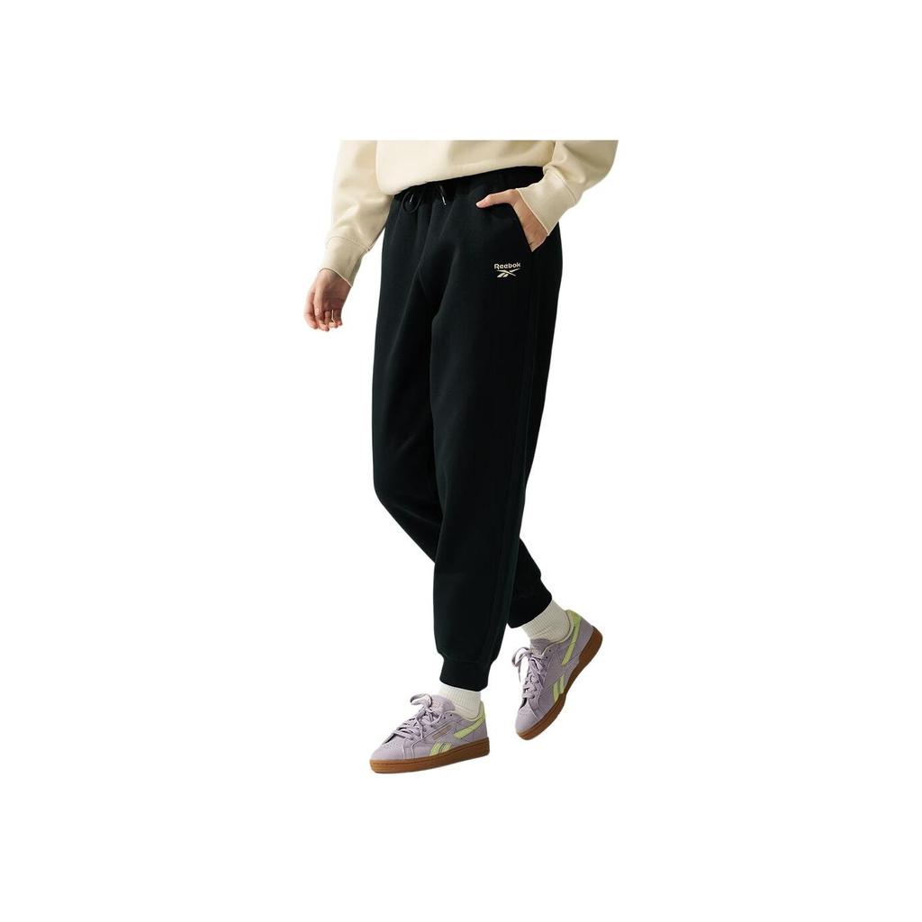 Reebok Casual Versatile Comfortable Knitted Sports Pants Unisex Pants Black 24FRM604WGH0