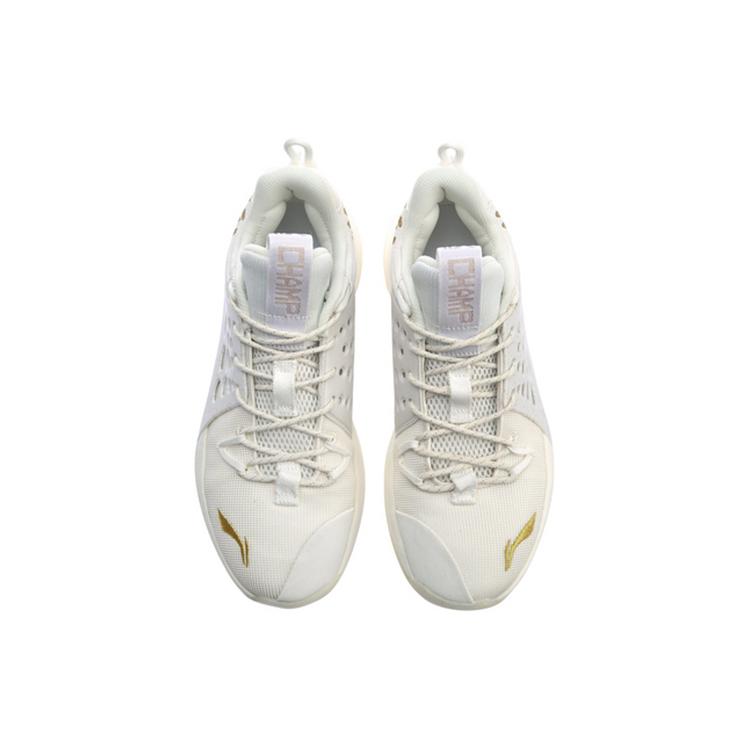 New Season CBA Champion Shoes Glory Edition   White/Gold | LINING Sonic VII LOW Sneakers ABAP033-8