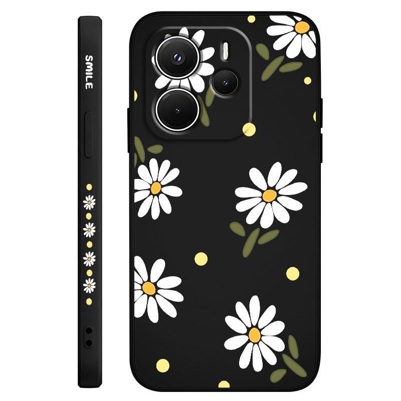 Elegant Daisy Phone Case for Samsung Galaxy A55 A35 A25 A15 5G A24 A23 A22 A32 A52 A52S A71 A72 A51 A05 4G Silicone Cover