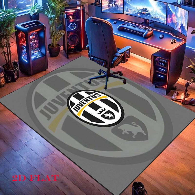 Tappeto Rug Juve per Soggiorno Camera da Letto Casa Decorazione Divano, Tappetino Antiscivolo per Giochi Bambini