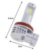Nichisei Kogyo Polarg LED Head & Fog Lamp Bulb, 2800lm, 6500K, H8/H11/H16, 12V, 1pc, JM502/P2208W, for domestic passenger cars only, vehicle inspectio