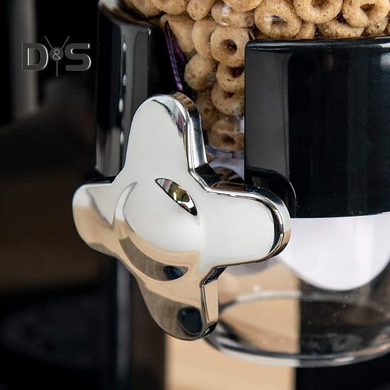 Průhledná nádoba na skladování suchých potravin Velká kapacita bez BPA Snadno se čistí Opakovaně použitelná nádoba na cereálie Dávkovač bonbónů