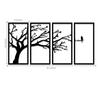 Pre-Laminated Pine Wood Bird On a Tree In Wall Art | Laser Cut Precision | For Home Décor | For Gifting (Set of 4)