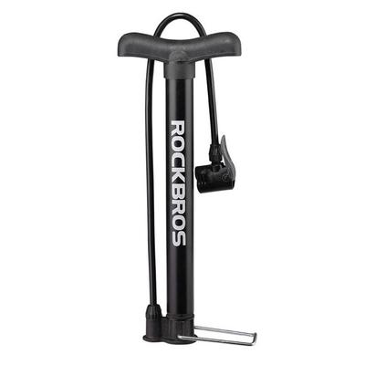 Bicycle Floor Pump 120psi 8bar with Ball Attachments for Mattresses, Black