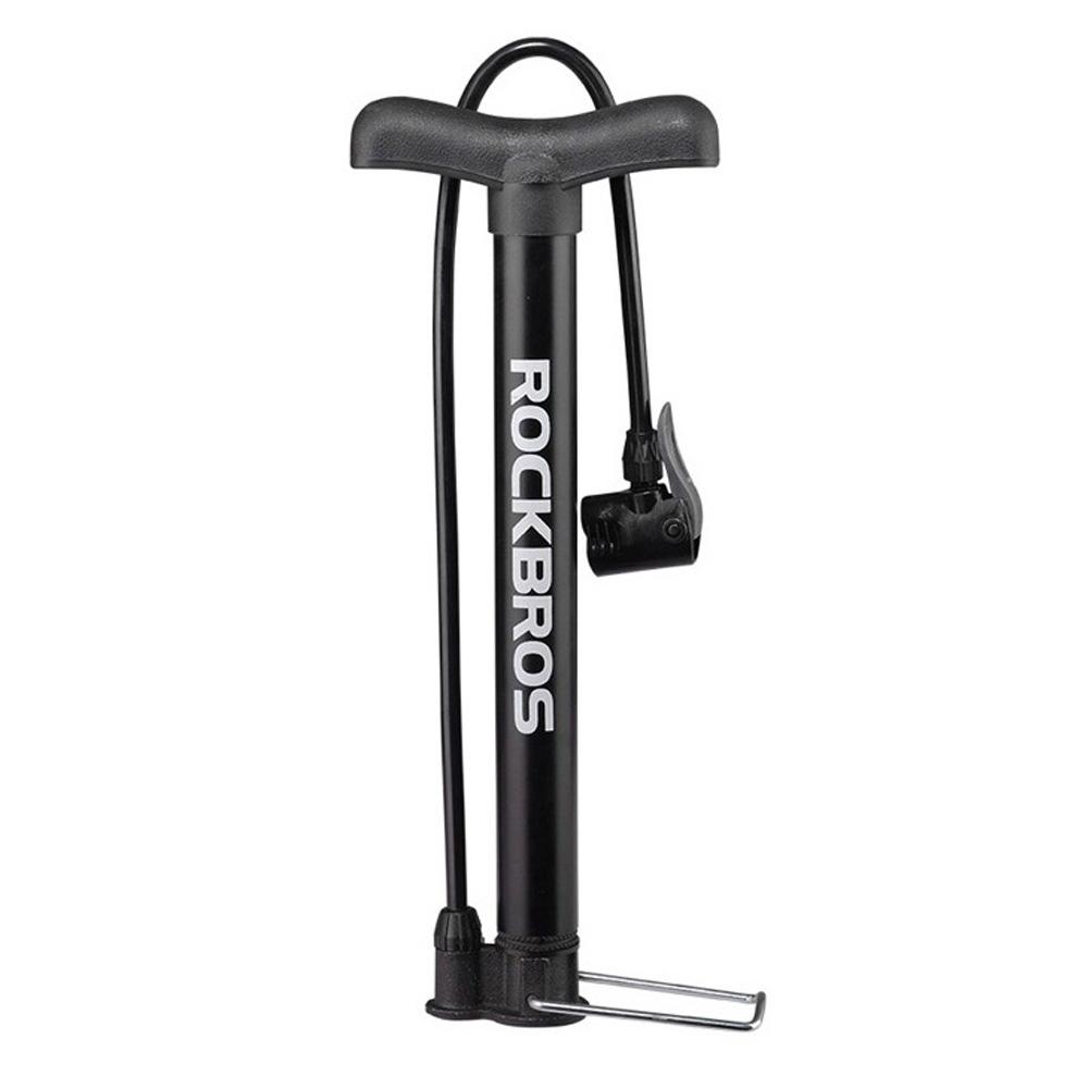 Bicycle Floor Pump 120psi 8bar with Ball Attachments for Mattresses, Black