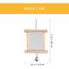 FRCOLOR Parrot Mirror Toy Parakeet Woody Toy Chicken Toys for Chicks Bird Cage Mirror Parrot Chewing Bird Mirror with Rope Bird Accessory Hanging