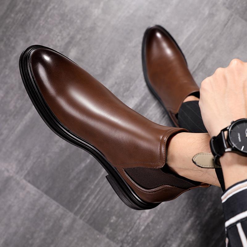 

Осенние высокие ботинки мужские ботинки Martin мужские повседневные бархатные мужские ботинки британские короткие ботинки S08-A 43 коричневый