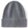 100% Cashmere Ribbed Knit Beanie Hat Winter Warm Unisex Foldable Skull Cap Cold Weather
