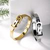 OEM/ODM Custom Logo Trendy Stainless Steel Bangle Belt Buckle Style
