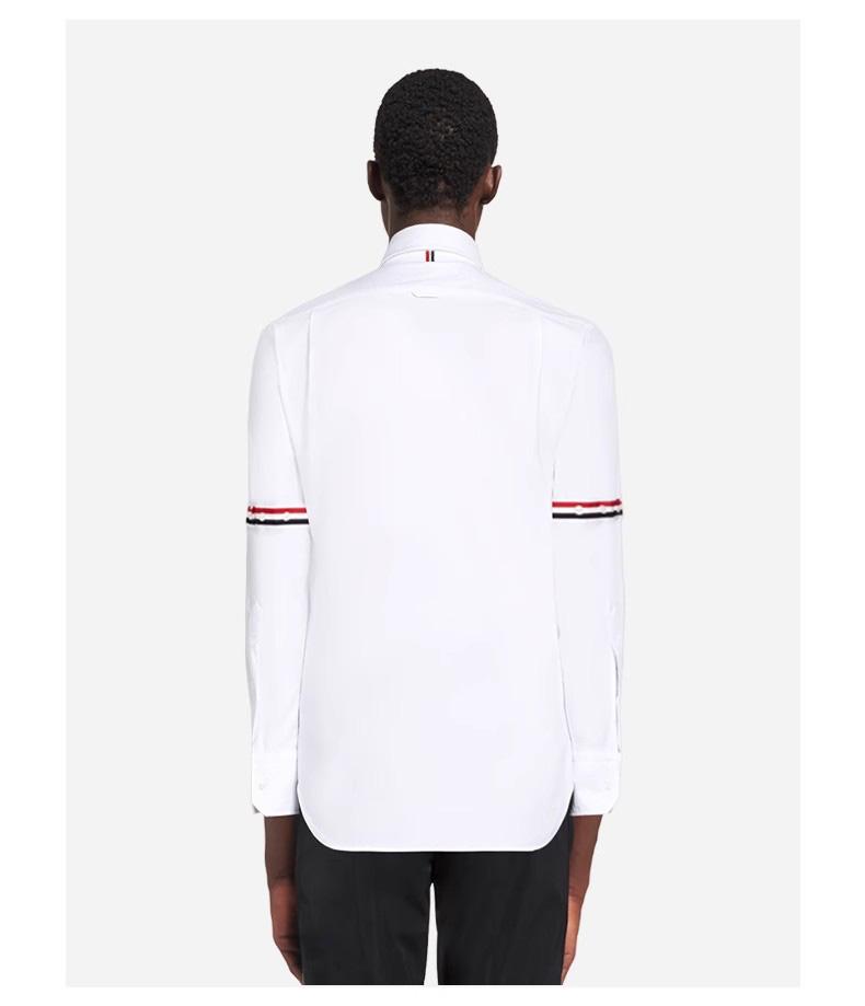 TB shirt unisex TB loose casual Oxford spinning couple simple trendy brand color stripe woven white shirt