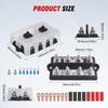 8 Way Bus Bar DC 12V-48V 250A Heavy Duty Positive Negative Power Distribution Block Box M8 M10 Busbar Battery Terminal Studs Box