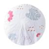 Cartoon Floral Pattern Electric Fan Dust Proof Round Elastic Dust Cover Protection(Blue Leaves)