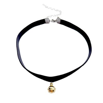 Gargantilla de terciopelo dulce y linda con colgante en forma de campana para cuello de chica