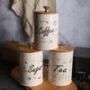 3pcs/set Rustic Farmhouse Food Storage Jar Canister with Bamboo Lid - Perfect for Kitchen, Tea, Herbs, Sugar, Salt, Coffee, Flour, and More!