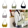 Canvas Casual Nylon Shoulder Bag With Drawstring Closure For Travel And Outdoor Use