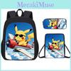 Childrens School Backpack With Pikachu Print Designs For Students
