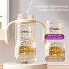 with Handle Baby Bottle 300ML Silicone Straw  Bottle New PPSU Water Cup  Baby Feeding Supply