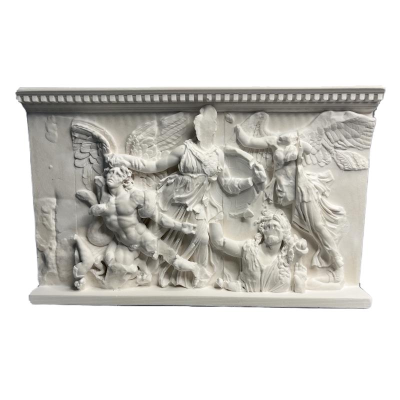 Ancient Greek Angels and Giants Relief Gypsum Sculpture Art Desktop Home Decoration Luxury Aesthetic Art Figurine Room Decor