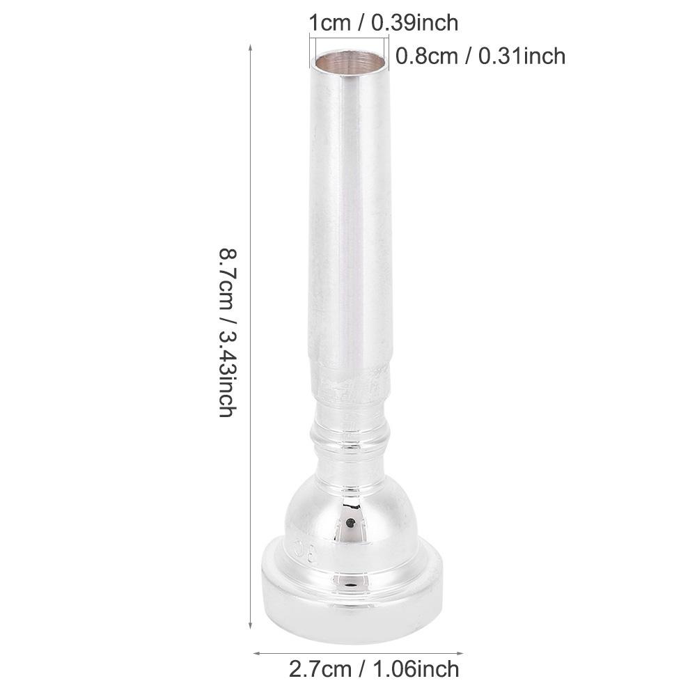 Trumpet Mouthpiece 3C Musical Instruments Accessory for Yamaha Bach Conn KingSilver