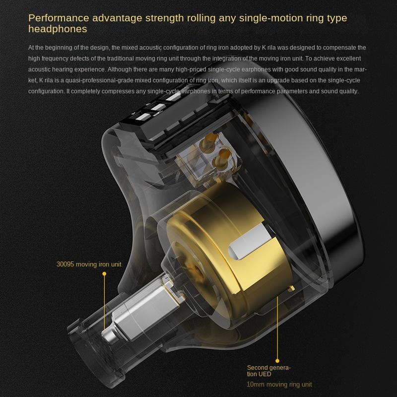 KZ Krila The Tuning Sound Ring Iron In -ear Headset Moving Iron Music HIFI Stage Monitoring Wired Headphones