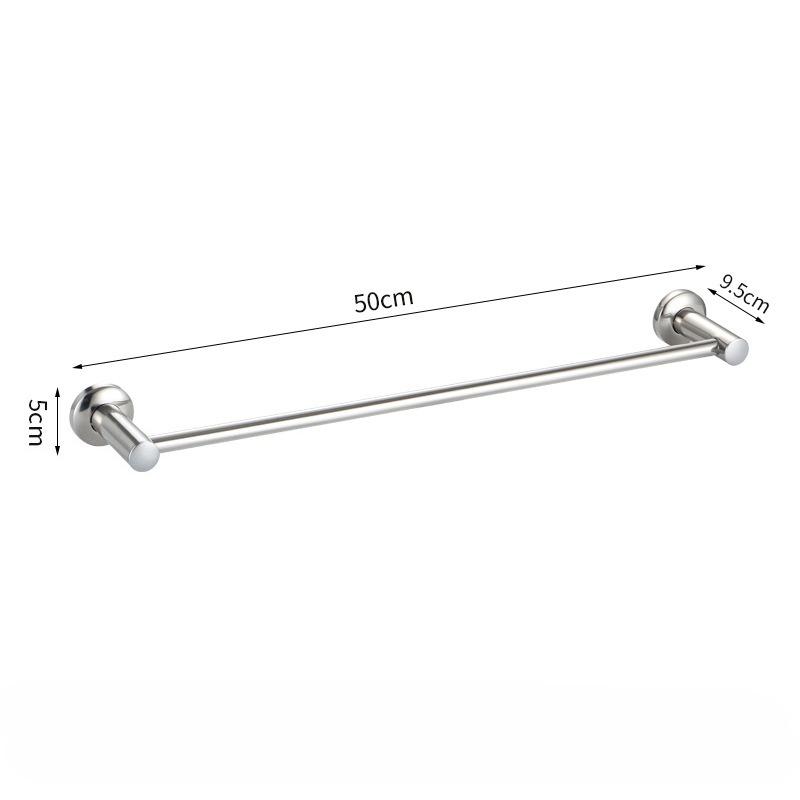 Stainless Steel Stainless Steel Double Towel Bar Wall Mounted Towel Rack Shelf Brushed Bathroom Towel Holder Accessories