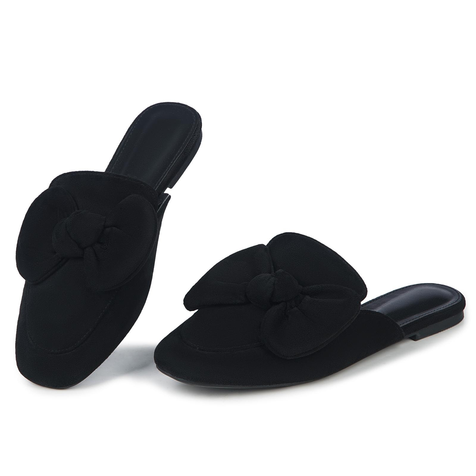 

Туфли на низком каблуке женские черные сандалии с бантом с острым носком туфли на шпильке туфли нарядные свадебные туфли 10