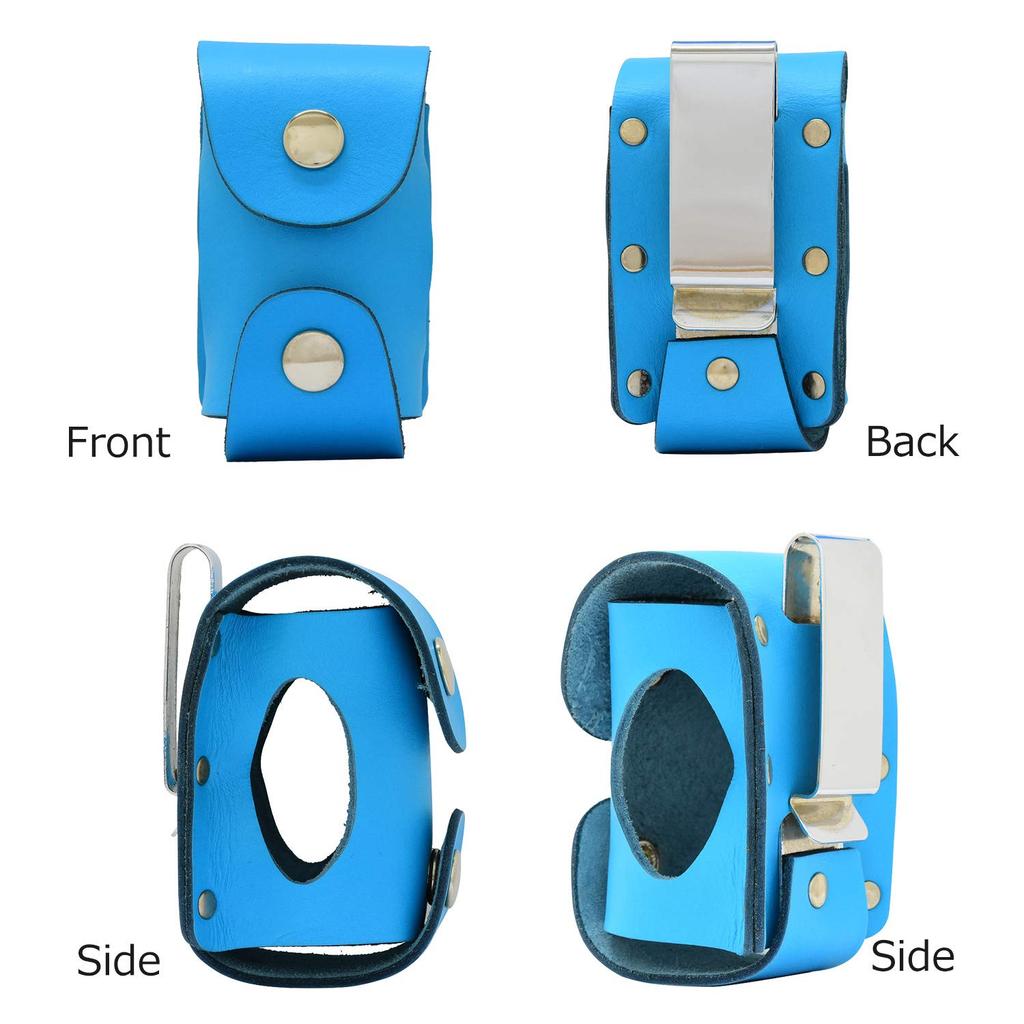 Tabata Golf Ball Case Ball Pouch 2 Pieces Genuine Leather Golf Round Supplies Genuine Leather Ball Holder Blue GV0884 BL