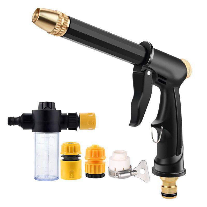 High-Pressure Car Wash Gun: Household Explosion-Proof Hose & Garden Nozzle Set for Cleaning Surfaces